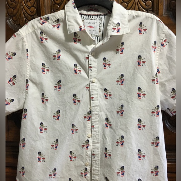 DENIM & FLOWER Mens patriotic Shirt. - Picture 13 of 13